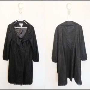 White House Black Market Trench Coat Lace Long